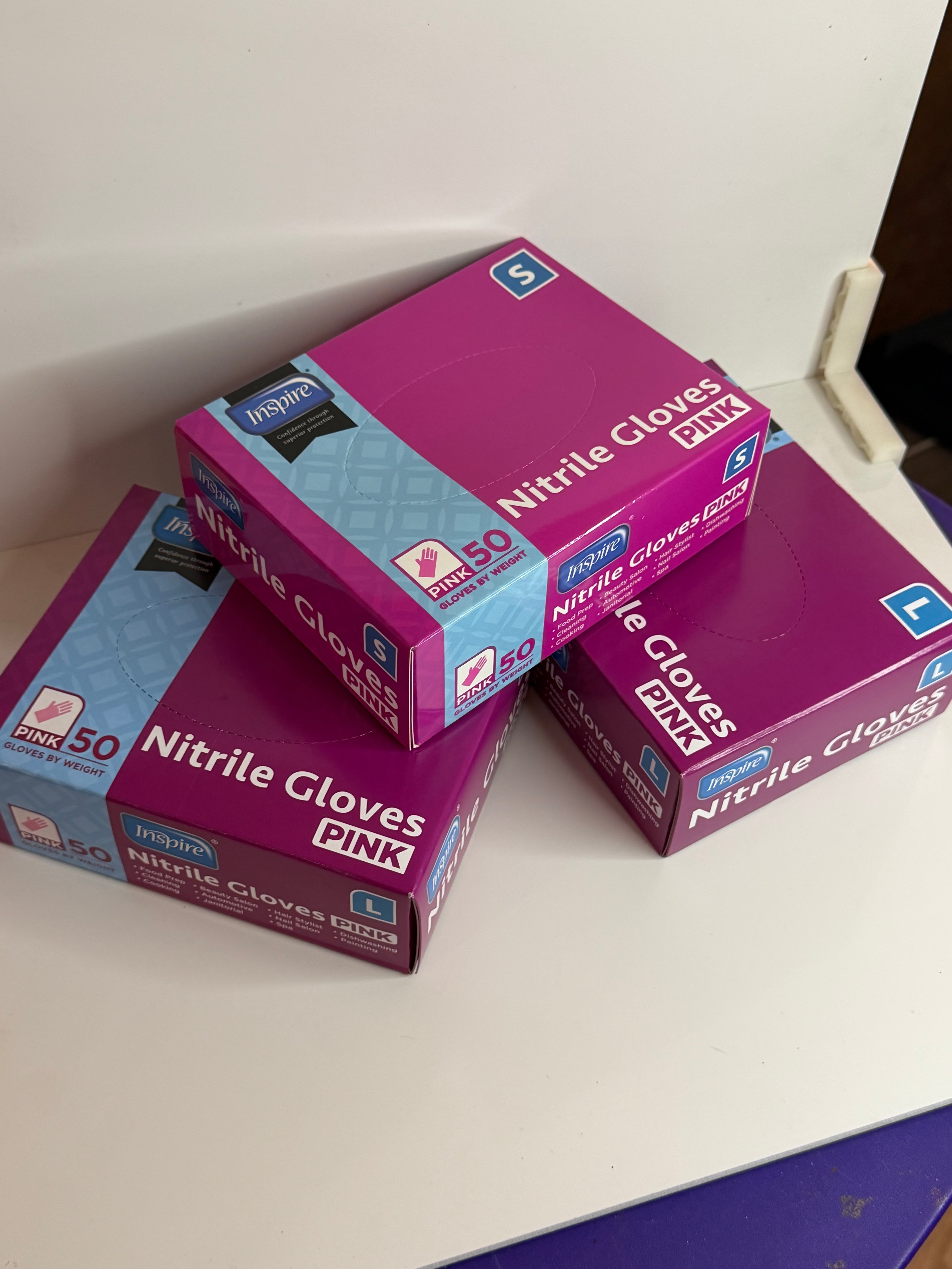 💕Pink Nitrile Gloves 💕